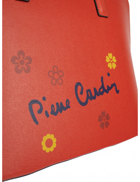 Dámská kožená kabelka Pierre Cardin Chantal Grande s květy