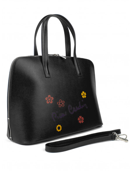 Dámská kožená kabelka Pierre Cardin Chantal Grande s květy