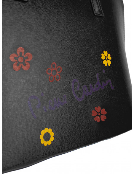 Dámská kožená kabelka Pierre Cardin Chantal Grande s květy