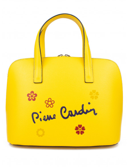 Dámská kožená kabelka Pierre Cardin Chantal Medium s květy