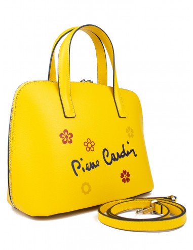 Dámská kožená kabelka Pierre Cardin Chantal Medium s květy