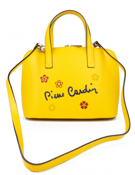 Dámská kožená kabelka Pierre Cardin Chantal Medium s květy