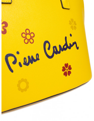 Dámská kožená kabelka Pierre Cardin Chantal Medium s květy