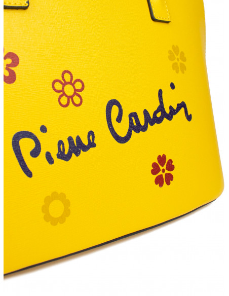 Dámská kožená kabelka Pierre Cardin Chantal Medium s květy