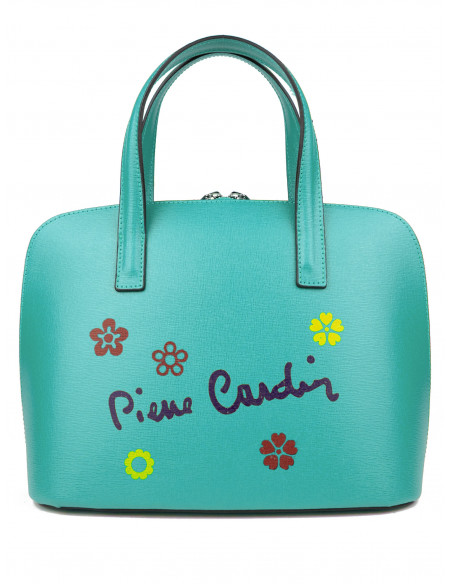 Dámská kožená kabelka Pierre Cardin Chantal Medium s květy