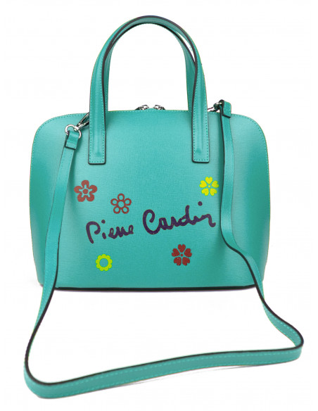 Dámská kožená kabelka Pierre Cardin Chantal Medium s květy