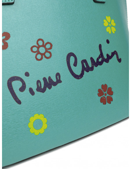 Dámská kožená kabelka Pierre Cardin Chantal Medium s květy