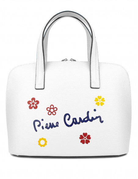 Dámská kožená kabelka Pierre Cardin Chantal Medium s květy