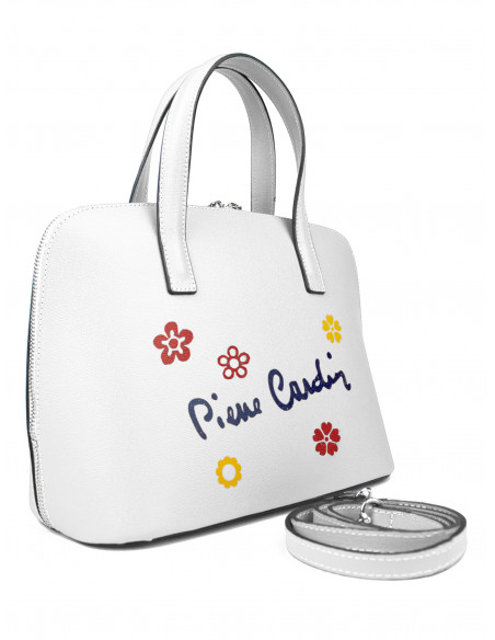 Dámská kožená kabelka Pierre Cardin Chantal Medium s květy