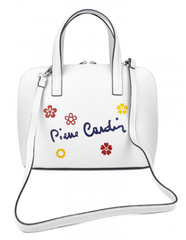 Dámská kožená kabelka Pierre Cardin Chantal Medium s květy