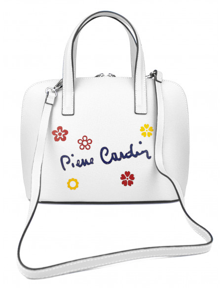 Dámská kožená kabelka Pierre Cardin Chantal Medium s květy