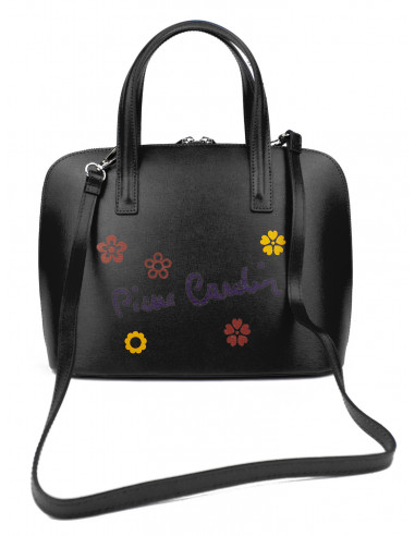 Dámská kožená kabelka Pierre Cardin Chantal Medium s květy