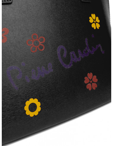 Dámská kožená kabelka Pierre Cardin Chantal Medium s květy