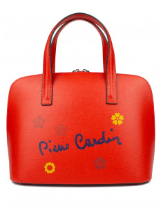 Dámská kožená kabelka Pierre Cardin Chantal Medium s květy