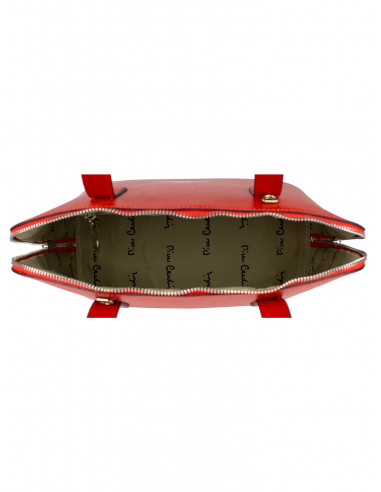 Dámská kožená kabelka Pierre Cardin Chantal Medium s květy