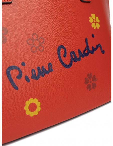 Dámská kožená kabelka Pierre Cardin Chantal Medium s květy