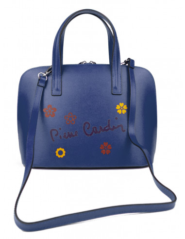 Dámská kožená kabelka Pierre Cardin Chantal Medium s květy