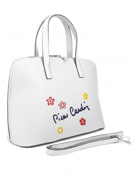 Dámská kožená kabelka Pierre Cardin Chantal Grande s květy