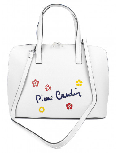 Dámská kožená kabelka Pierre Cardin Chantal Grande s květy