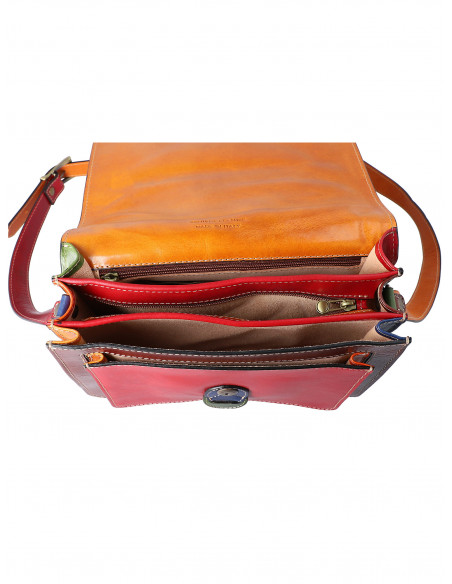 Dámská italská kožená crossbody kabelka Cristina Rui Piacenza