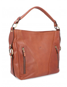 Dámská italská kožená kabelka Cristina Rui Prato vícebarevná a hnědá 2