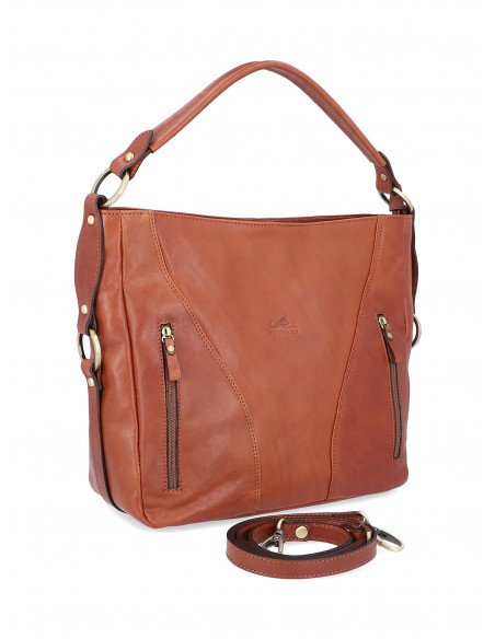 Dámská italská kožená kabelka Cristina Rui Prato vícebarevná a hnědá