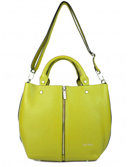 Dámská kožená kabelka Pierre Cardin Cipressa shopper bag se zipem