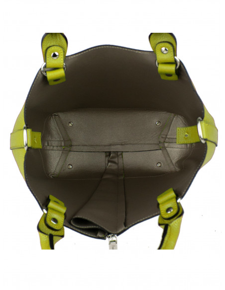 Dámská kožená kabelka Pierre Cardin Cipressa shopper bag se zipem