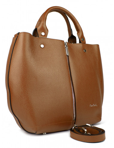 Dámská kožená kabelka Pierre Cardin Cipressa shopper bag se zipem