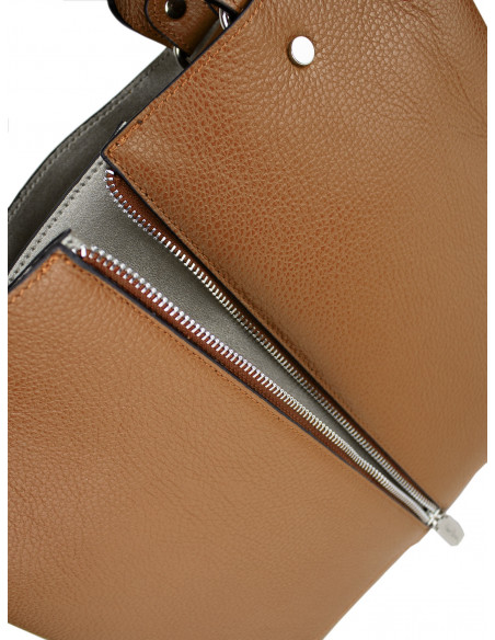 Dámská kožená kabelka Pierre Cardin Cipressa shopper bag se zipem