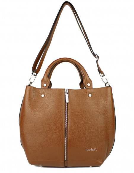 Dámská kožená kabelka Pierre Cardin Cipressa shopper bag se zipem
