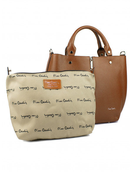 Dámská kožená kabelka Pierre Cardin Cipressa shopper bag se zipem