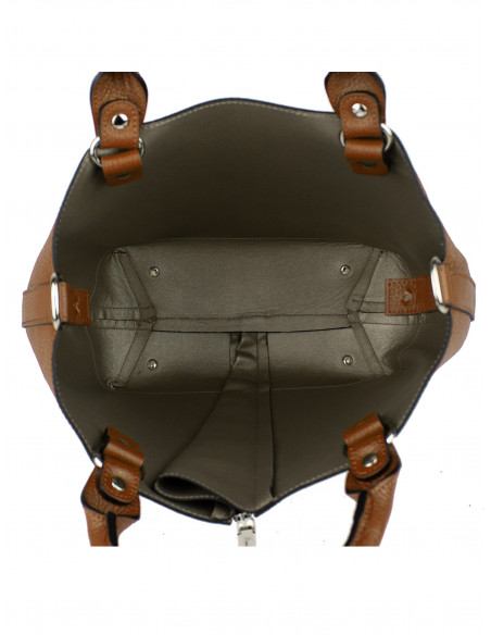 Dámská kožená kabelka Pierre Cardin Cipressa shopper bag se zipem