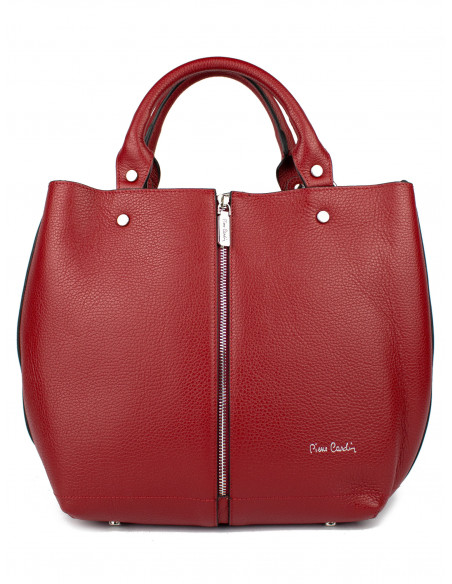 Dámská kožená kabelka Pierre Cardin Cipressa shopper bag se zipem