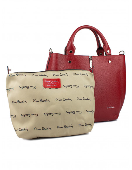 Dámská kožená kabelka Pierre Cardin Cipressa shopper bag se zipem