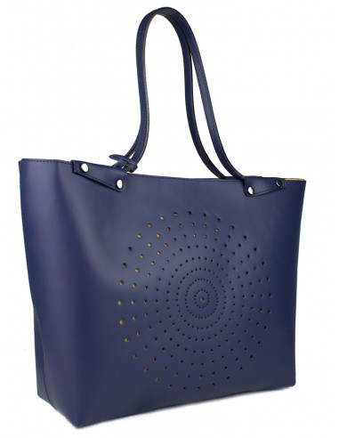 Dámská kožená kabelka Pierre Cardin Capraia shopper bag s perforovaným vzorem