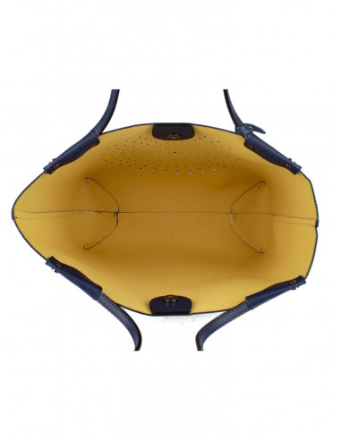 Dámská kožená kabelka Pierre Cardin Capraia shopper bag s perforovaným vzorem