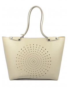 Dámská kožená kabelka Pierre Cardin Capraia shopper bag s perforovaným vzorem