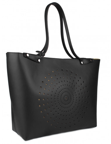 Dámská kožená kabelka Pierre Cardin Capraia shopper bag s perforovaným vzorem