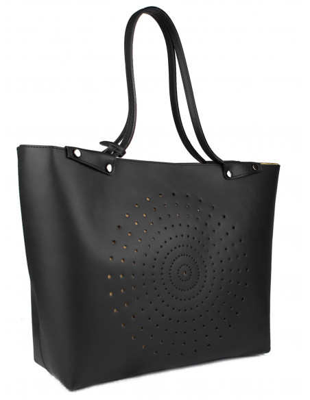 Dámská kožená kabelka Pierre Cardin Capraia shopper bag s perforovaným vzorem