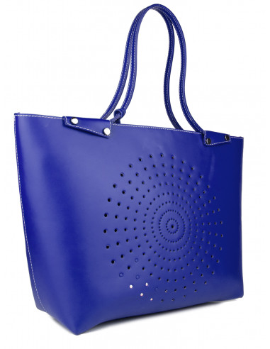 Dámská kožená kabelka Pierre Cardin Capraia shopper bag s perforovaným vzorem