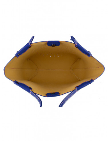 Dámská kožená kabelka Pierre Cardin Capraia shopper bag s perforovaným vzorem