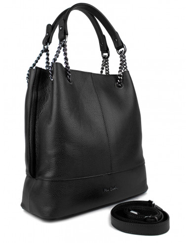 Dámská kožená kabelka Pierre Cardin Marliana velká na A4 s řetízkem