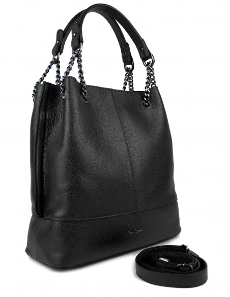 Dámská kožená kabelka Pierre Cardin Marliana velká na A4 s řetízkem