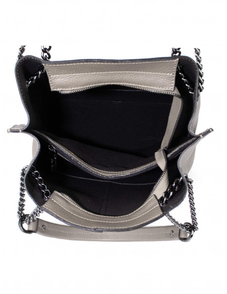 Dámská kožená kabelka Pierre Cardin Marliana velká na A4 s řetízkem