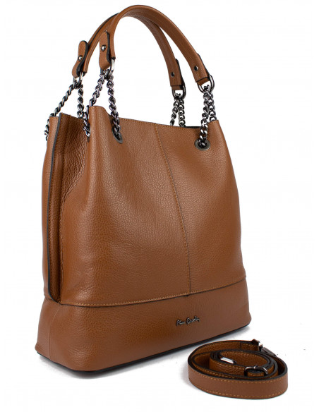 Dámská kožená kabelka Pierre Cardin Marliana velká na A4 s řetízkem