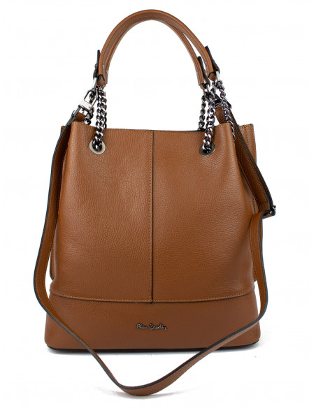 Dámská kožená kabelka Pierre Cardin Marliana velká na A4 s řetízkem