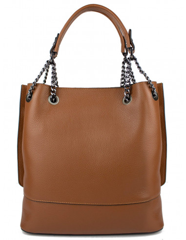 Dámská kožená kabelka Pierre Cardin Marliana velká na A4 s řetízkem