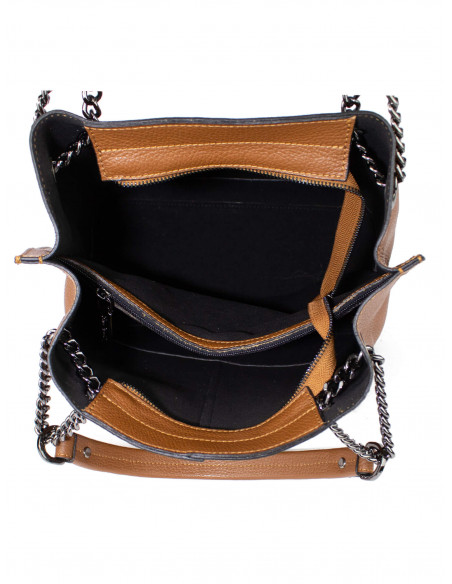 Dámská kožená kabelka Pierre Cardin Marliana velká na A4 s řetízkem