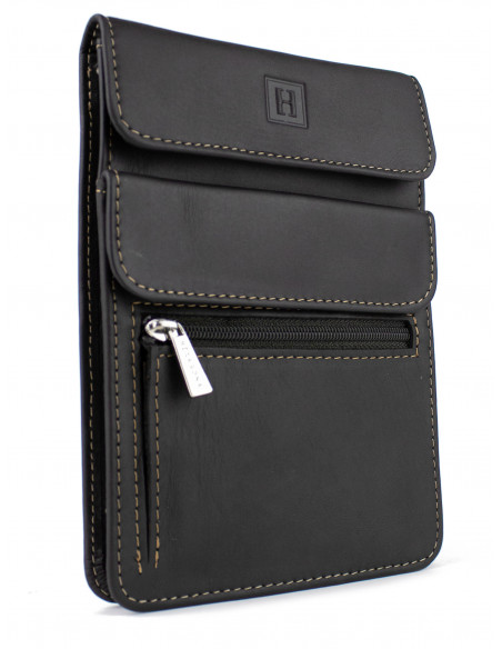 Kožené pouzdro na doklady na krk Hexagona